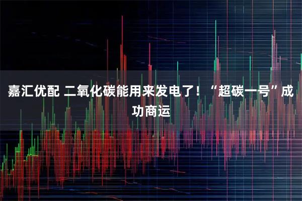 嘉汇优配 二氧化碳能用来发电了！“超碳一号”成功商运