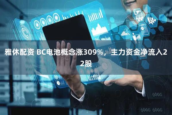 雅休配资 BC电池概念涨309%，主力资金净流入22股